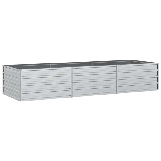 Garden Raised Bed 240x80x45 cm Galvanized Steel Silver Garden Raised Bed 240x80x45 cm Galvanized Steel Silver