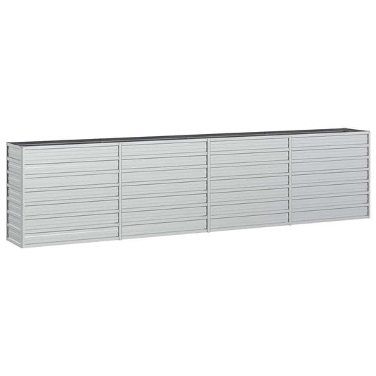 Garden Raised Bed 320x40x77 cm Galvanized Steel Silver Garden Raised Bed 320x40x77 cm Galvanized Steel Silver