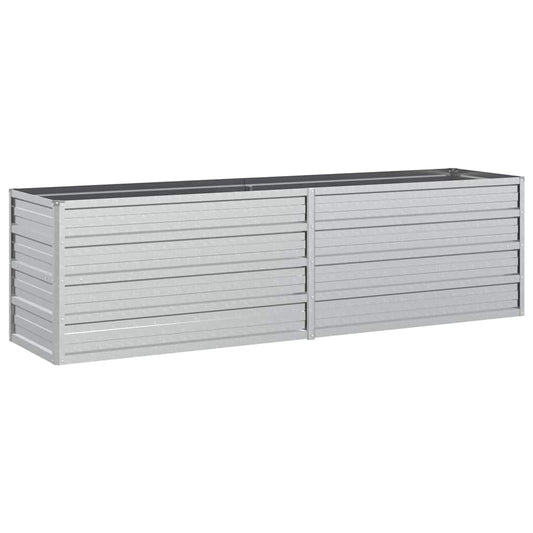 Garden Raised Bed 160x40x45 cm Galvanized Steel Silver Garden Raised Bed 160x40x45 cm Galvanized Steel Silver