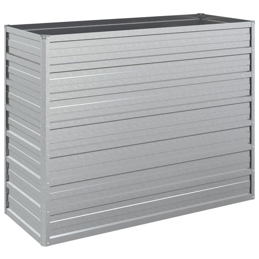 Garden Raised Bed 100x40x77 cm Galvanized Steel Silver Garden Raised Bed 100x40x77 cm Galvanized Steel Silver