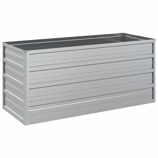 Garden Raised Bed 100x40x45 cm Galvanized Steel Silver Garden Raised Bed 100x40x45 cm Galvanized Steel Silver