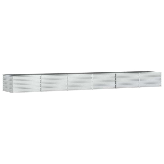 Garden Raised Bed 480x80x45 cm Galvanized Steel Silver Garden Raised Bed 480x80x45 cm Galvanized Steel Silver
