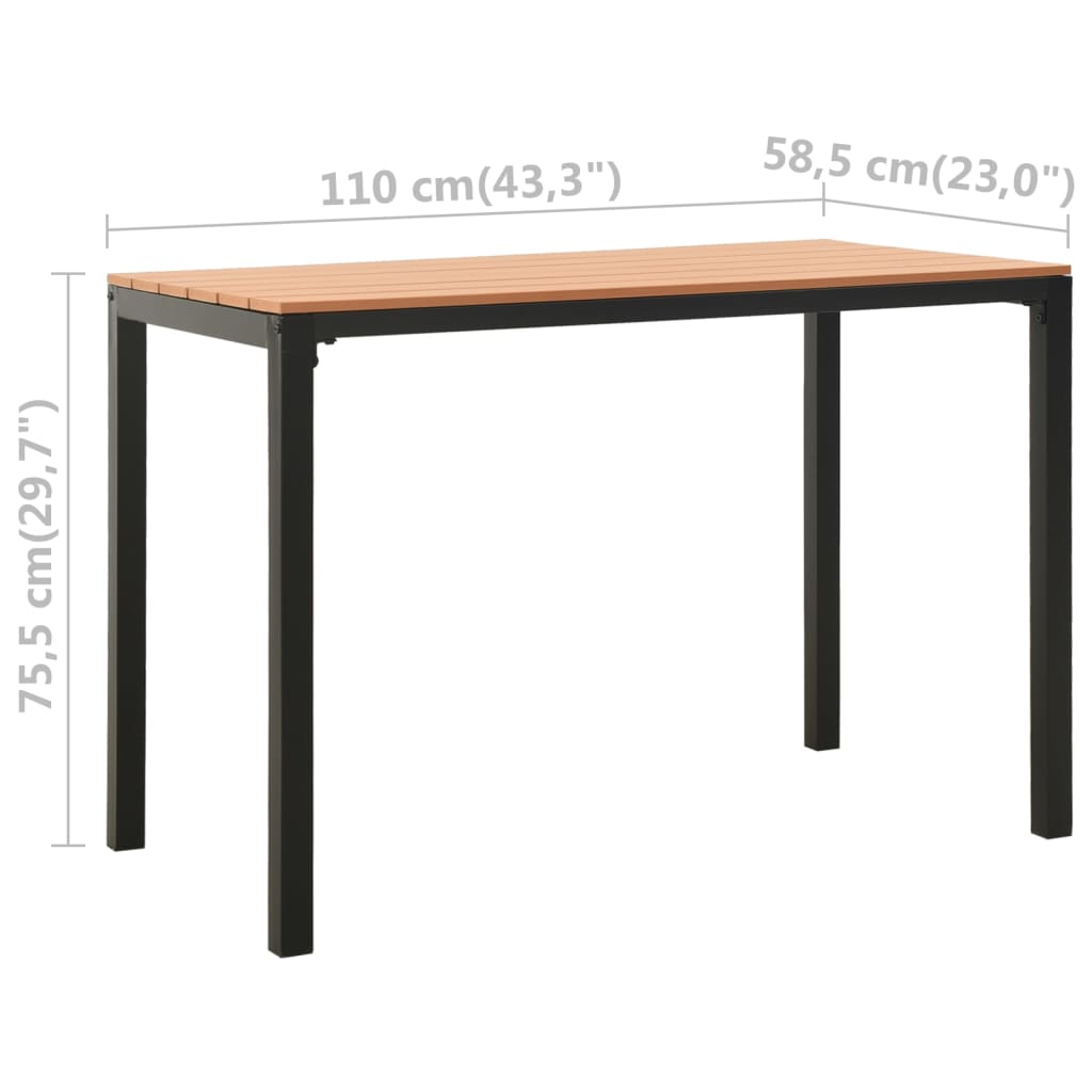 Garden Dining Set | Brown and Black