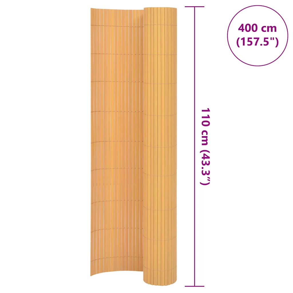 Double-Sided Garden Fence 110x400 cm Yellow