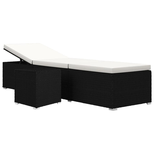 Sun Lounger | Black, Cream White Sun Lounger | Black, Cream White