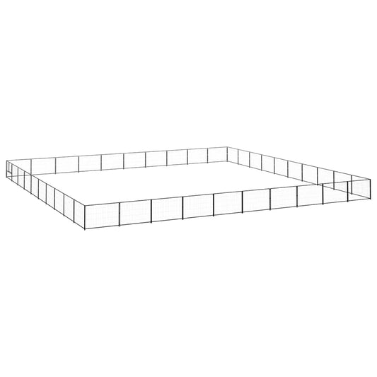 Dog Kennel Black 100 m² Steel Dog Kennel Black 100 m² Steel