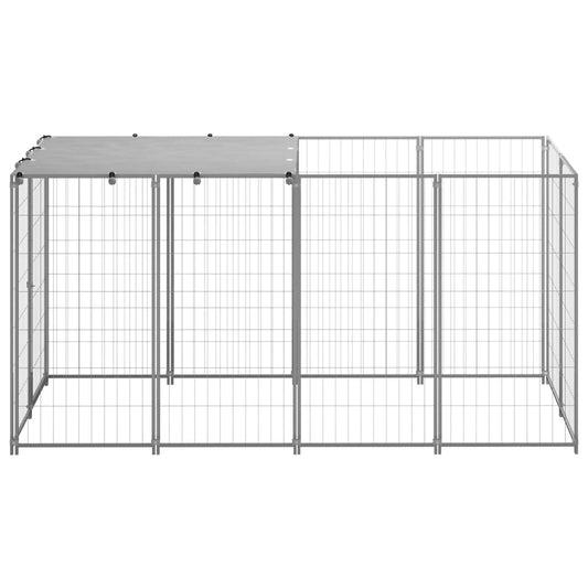 Dog Kennel Silver 2.42 m² Steel Dog Kennel Silver 2.42 m² Steel