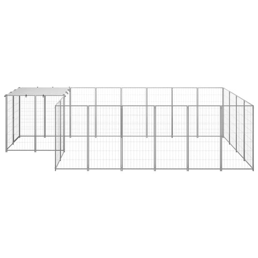 Dog Kennel Silver 8.47 m² Steel Dog Kennel Silver 8.47 m² Steel