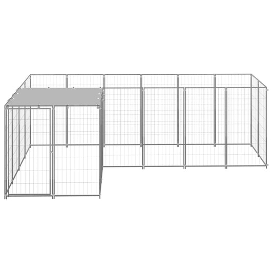 Dog Kennel Silver 4.84 m² Steel Dog Kennel Silver 4.84 m² Steel