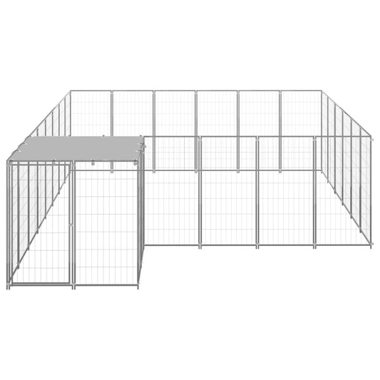 Dog Kennel Silver 12.1 m² Steel Dog Kennel Silver 12.1 m² Steel
