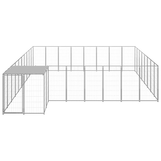Dog Kennel Silver 20.57 m² Steel Dog Kennel Silver 20.57 m² Steel