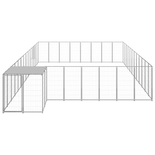 Dog Kennel Silver 30.25 m² Steel Dog Kennel Silver 30.25 m² Steel