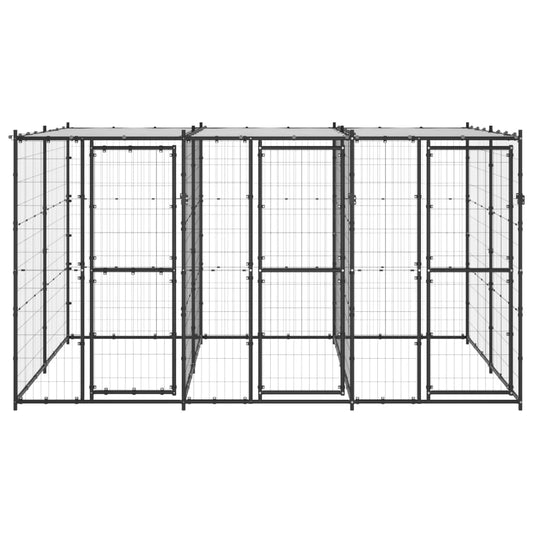 Outdoor Dog Kennel Steel with Roof 7.26 m² Outdoor Dog Kennel Steel with Roof 7.26 m²