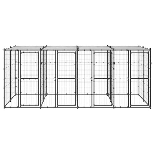 Outdoor Dog Kennel Steel with Roof 9.68 m² Outdoor Dog Kennel Steel with Roof 9.68 m²