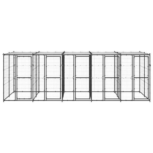 Outdoor Dog Kennel Steel with Roof 12.1 m² Outdoor Dog Kennel Steel with Roof 12.1 m²