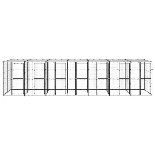 Outdoor Dog Kennel Steel with Roof 16.94 m² Outdoor Dog Kennel Steel with Roof 16.94 m²
