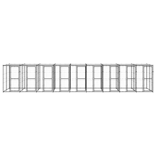 Outdoor Dog Kennel Steel with Roof 21.78 m² Outdoor Dog Kennel Steel with Roof 21.78 m²