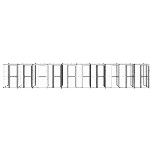 Outdoor Dog Kennel Steel with Roof 24.2 m² Outdoor Dog Kennel Steel with Roof 24.2 m²