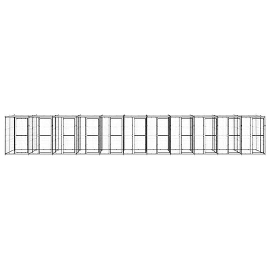 Outdoor Dog Kennel Steel with Roof 26.62 m² Outdoor Dog Kennel Steel with Roof 26.62 m²