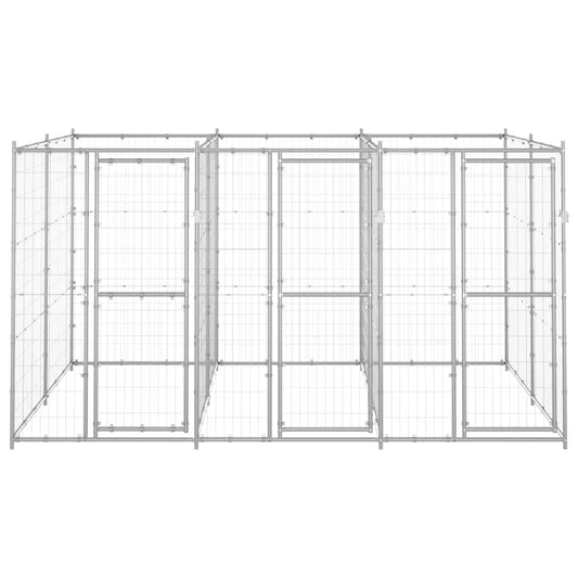 Outdoor Dog Kennel Galvanised Steel 7.26 m² Outdoor Dog Kennel Galvanised Steel 7.26 m²