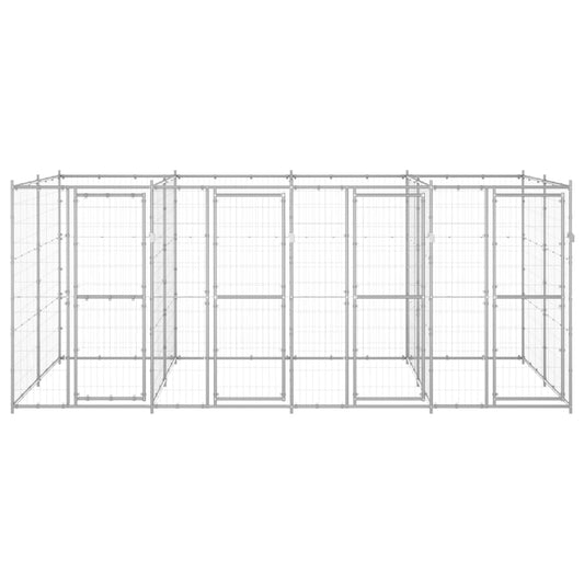 Outdoor Dog Kennel Galvanised Steel 9.68 m² Outdoor Dog Kennel Galvanised Steel 9.68 m²