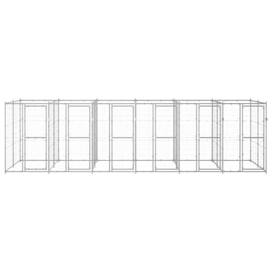 Outdoor Dog Kennel Galvanised Steel 14.52 m² Outdoor Dog Kennel Galvanised Steel 14.52 m²