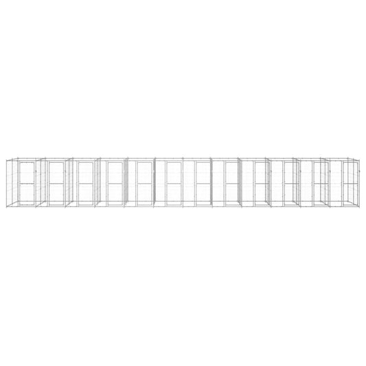 Outdoor Dog Kennel Galvanised Steel 29.04 m² Outdoor Dog Kennel Galvanised Steel 29.04 m²