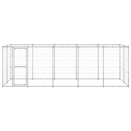 Outdoor Dog Kennel Galvanised Steel 12.1 m² Outdoor Dog Kennel Galvanised Steel 12.1 m²