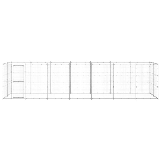 Outdoor Dog Kennel Galvanised Steel 16.94 m² Outdoor Dog Kennel Galvanised Steel 16.94 m²