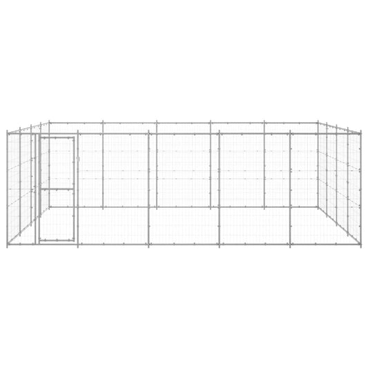 Outdoor Dog Kennel Galvanised Steel 24.2 m² Outdoor Dog Kennel Galvanised Steel 24.2 m²