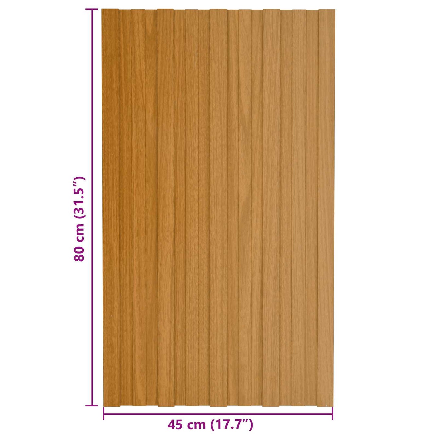 Roof Panel 12 pcs Natural 80 x 45 cm Galvanised steel