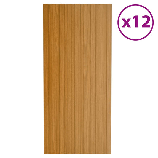 Roof Panel 12 pcs Natural 100 x 45 cm Galvanised steel Roof Panel 12 pcs Natural 100 x 45 cm Galvanised steel