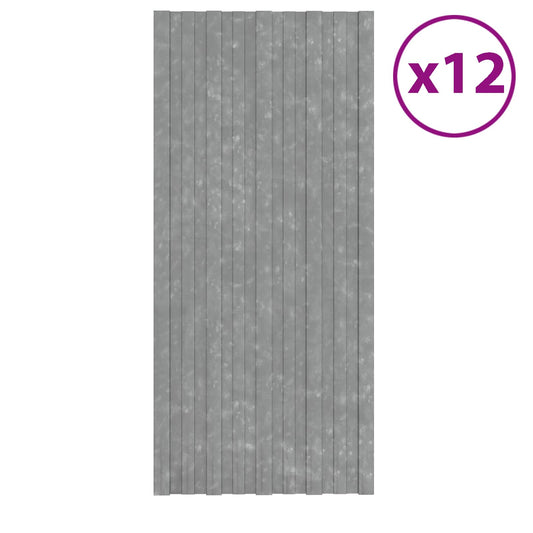 Roof Panel 12 pcs Silver 100 x 45 cm Galvanised steel Roof Panel 12 pcs Silver 100 x 45 cm Galvanised steel