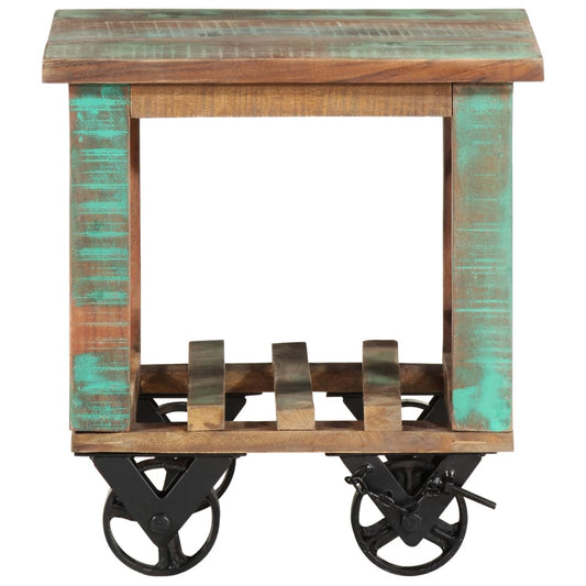 Side Table with Wheels 40x40x42 cm Solid Wood Reclaimed Side Table with Wheels 40x40x42 cm Solid Wood Reclaimed