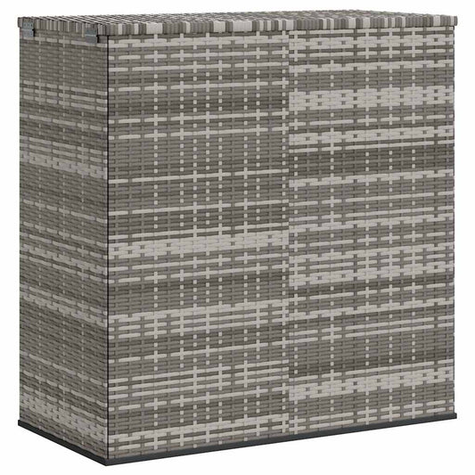 Garden Cushion Box PE Rattan 100x49x103.5 cm Grey Garden Cushion Box PE Rattan 100x49x103.5 cm Grey