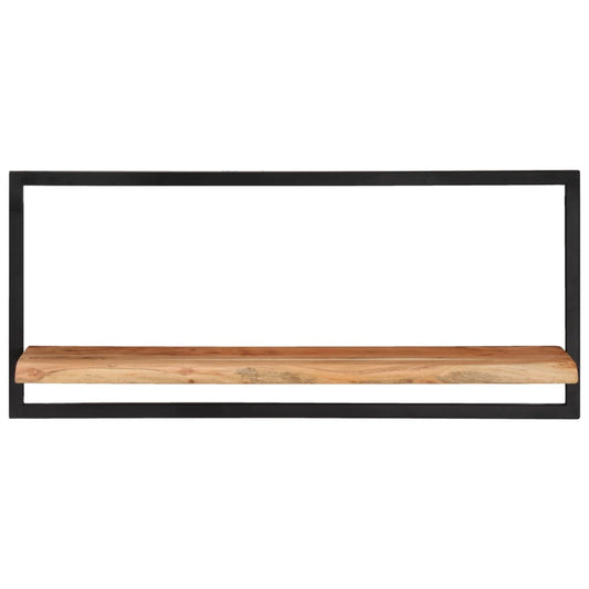 Wall Shelves 2 pcs 80x25x35 cm Solid Wood Acacia and Steel Wall Shelves 2 pcs 80x25x35 cm Solid Wood Acacia and Steel