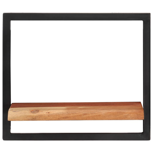 Wall Shelves 2 pcs 40x24x35 cm Solid Wood Acacia and Steel Wall Shelves 2 pcs 40x24x35 cm Solid Wood Acacia and Steel