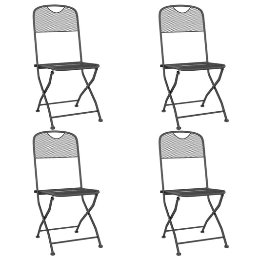 Folding Garden Chair | Set of 4 | Anthracite Folding Garden Chair | Set of 4 | Anthracite