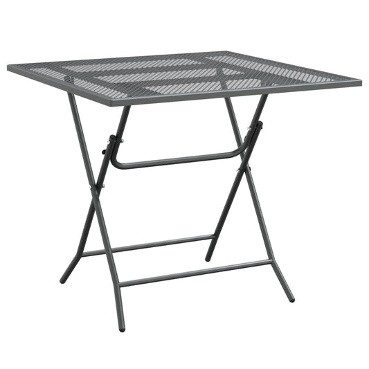 Garden Table 80x80x72 cm Expanded Metal Mesh Anthracite Garden Table 80x80x72 cm Expanded Metal Mesh Anthracite