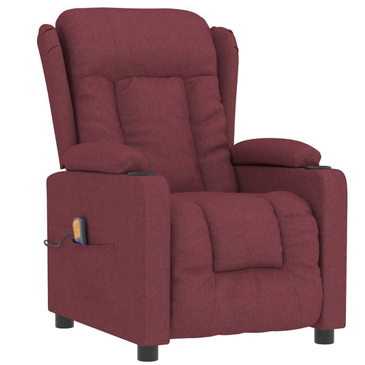 Massage Chair Wine Red Fabric Massage Chair Wine Red Fabric