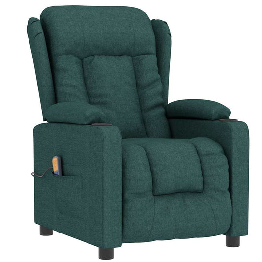 Massage Chair Dark Green Fabric Massage Chair Dark Green Fabric