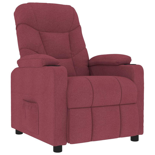 Massage Chair Wine Red Fabric Massage Chair Wine Red Fabric