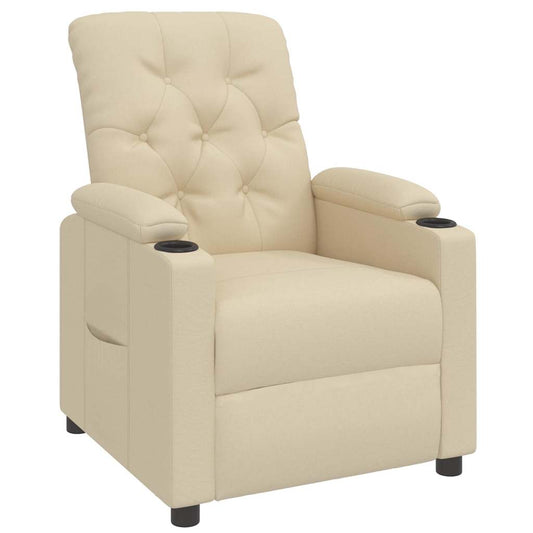 Recliner Chair Cream Fabric Recliner Chair Cream Fabric