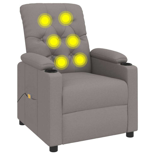 Massage Chair Taupe Fabric Massage Chair Taupe Fabric