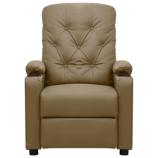 Recliner Chair Cappuccino Faux Leather Recliner Chair Cappuccino Faux Leather