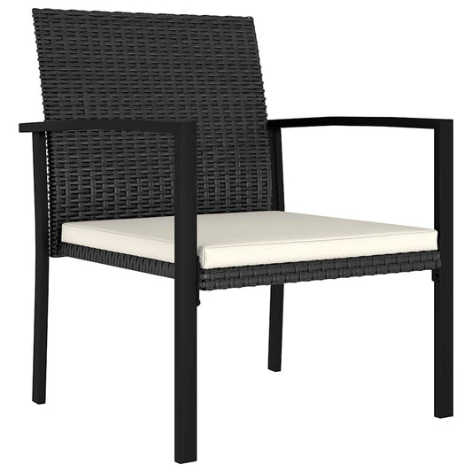 Garden Dining Chairs 4 pcs Poly Rattan Black Garden Dining Chairs 4 pcs Poly Rattan Black