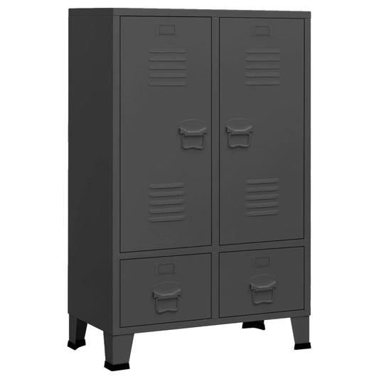 Industrial Wardrobe Anthracite 67x35x107 cm Steel Industrial Wardrobe Anthracite 67x35x107 cm Steel