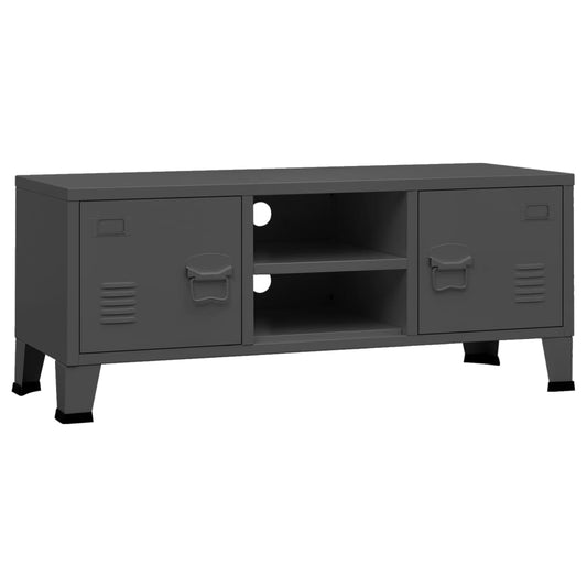 Industrial TV Cabinet Anthracite 105x35x42 cm Metal Industrial TV Cabinet Anthracite 105x35x42 cm Metal