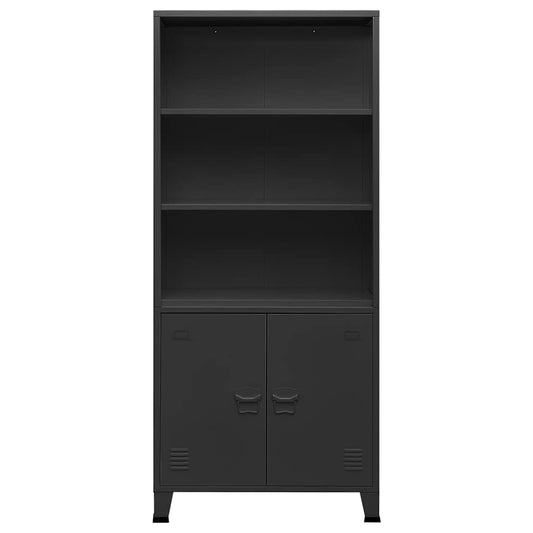 Industrial Bookshelf Anthracite 80x32x180 cm Steel Industrial Bookshelf Anthracite 80x32x180 cm Steel