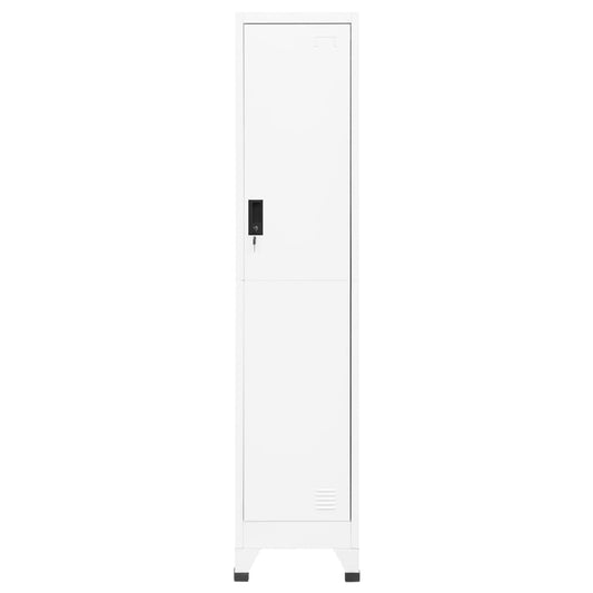 Locker Cabinet White 38x45x180 cm Steel Locker Cabinet White 38x45x180 cm Steel